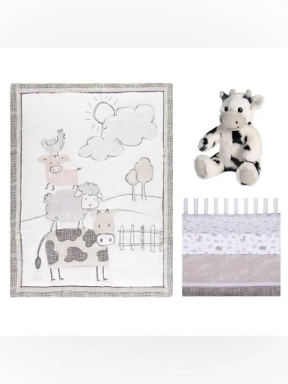Sammy Lou Farm Animal Crib Sheet Set